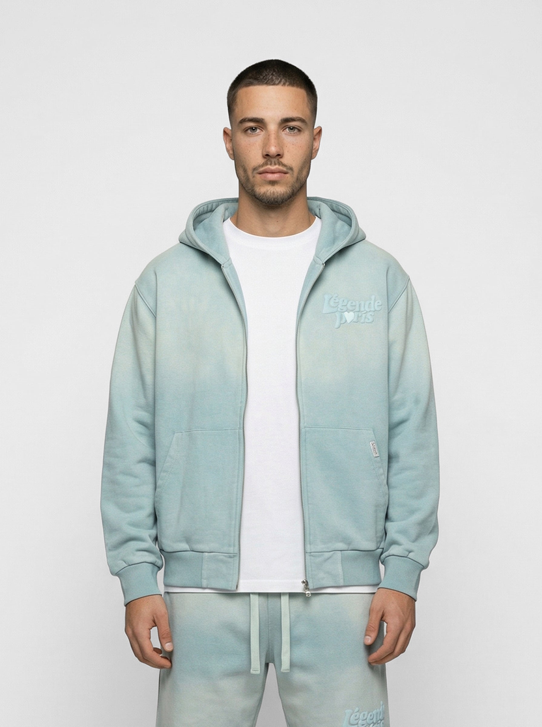 LND GRADIENT HOOD - ICY BLUE