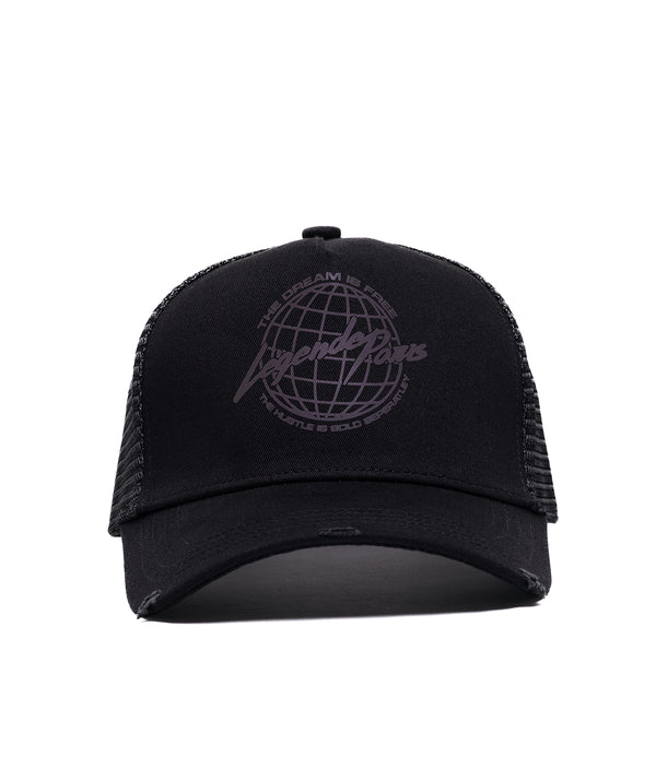Reflective Globe Logo Mesh Trucker