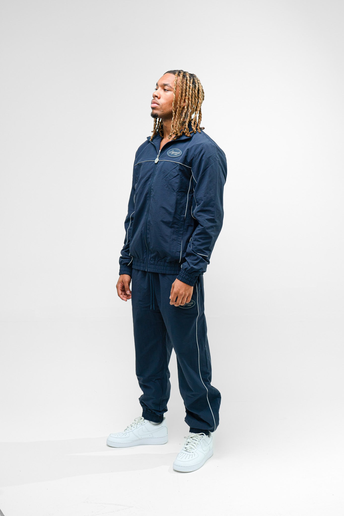 Shell Track Jacket - Navy