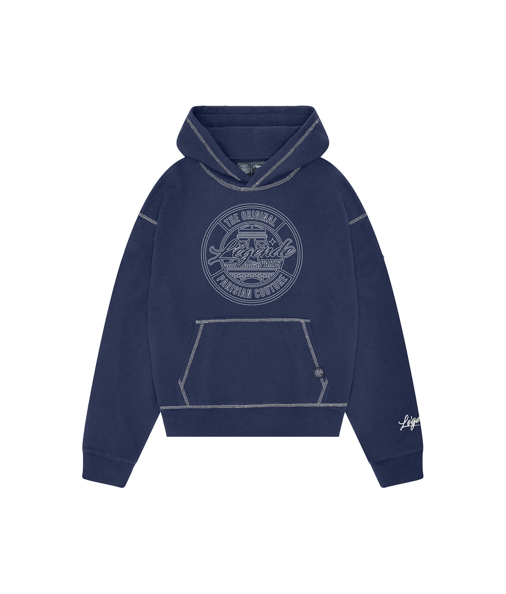 LP OG STITCH HOODIE - NAVY BLUE