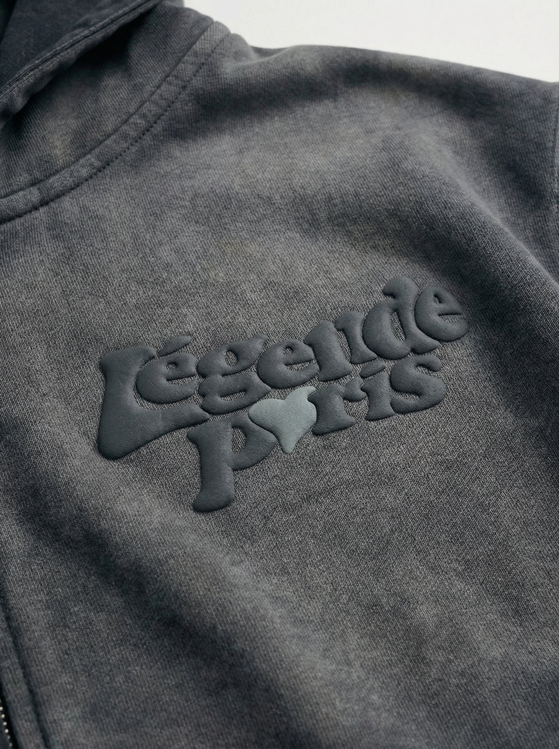 LND GRADIENT HOOD - CHARCOAL WASHED