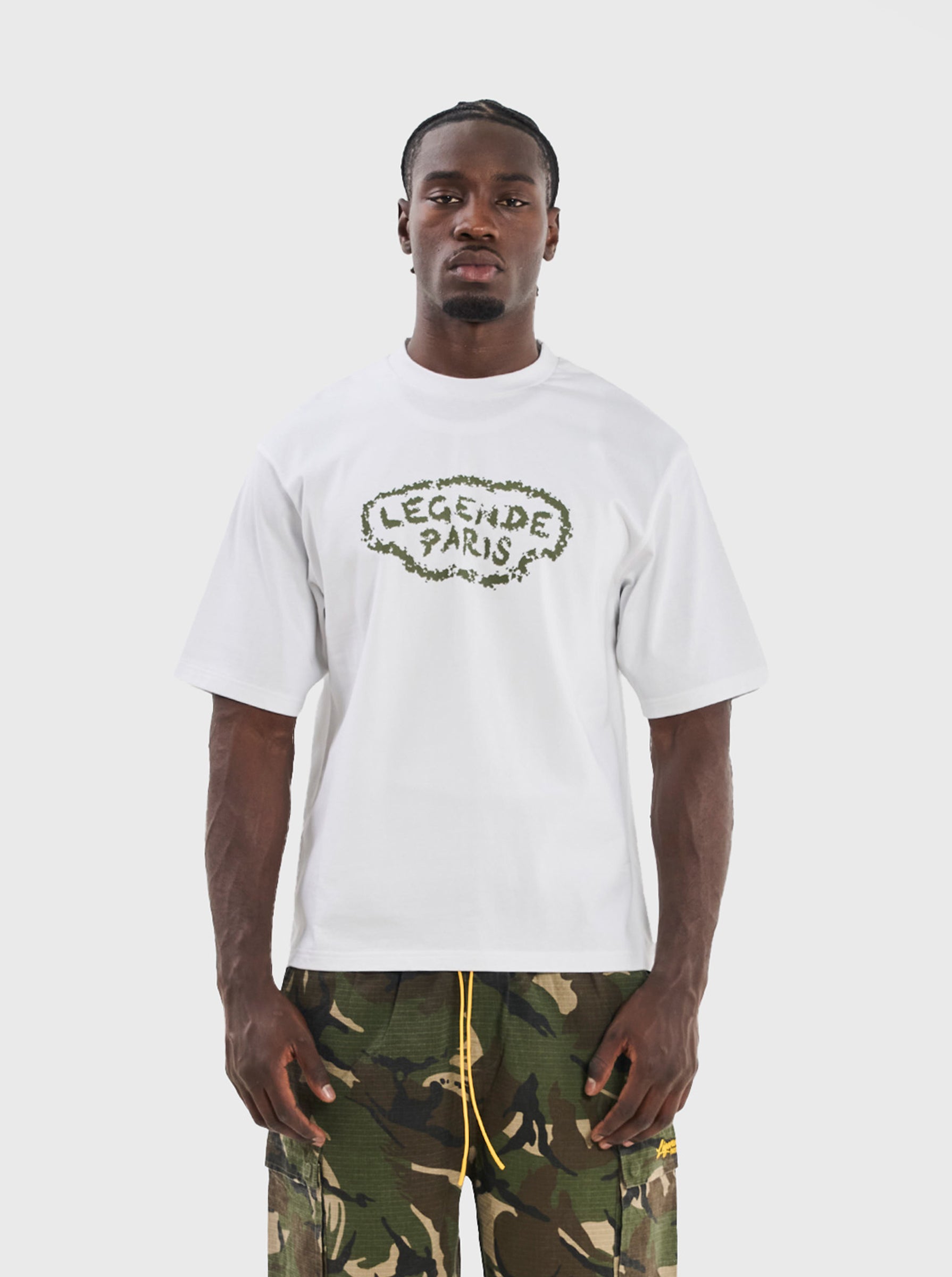 EXPENSIVE PAIN T-SHIRT - WHITE/KHAKI