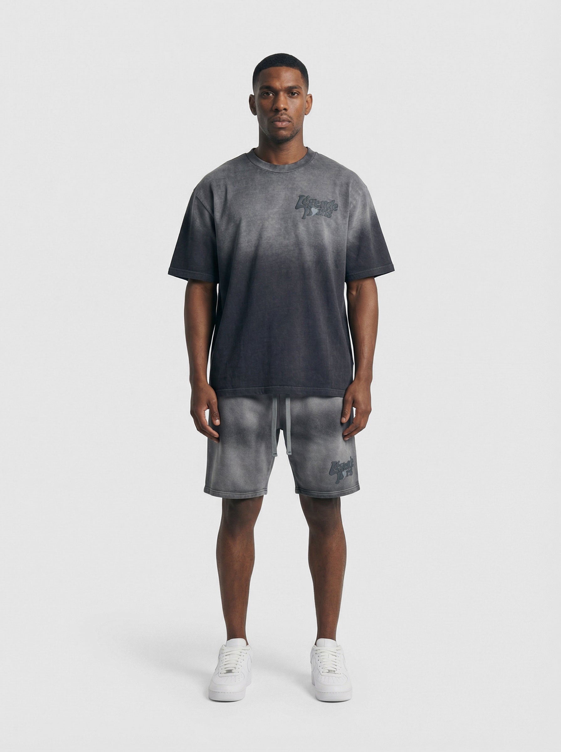 LND GRADIENT T-SHIRT - CHARCOAL WASHED