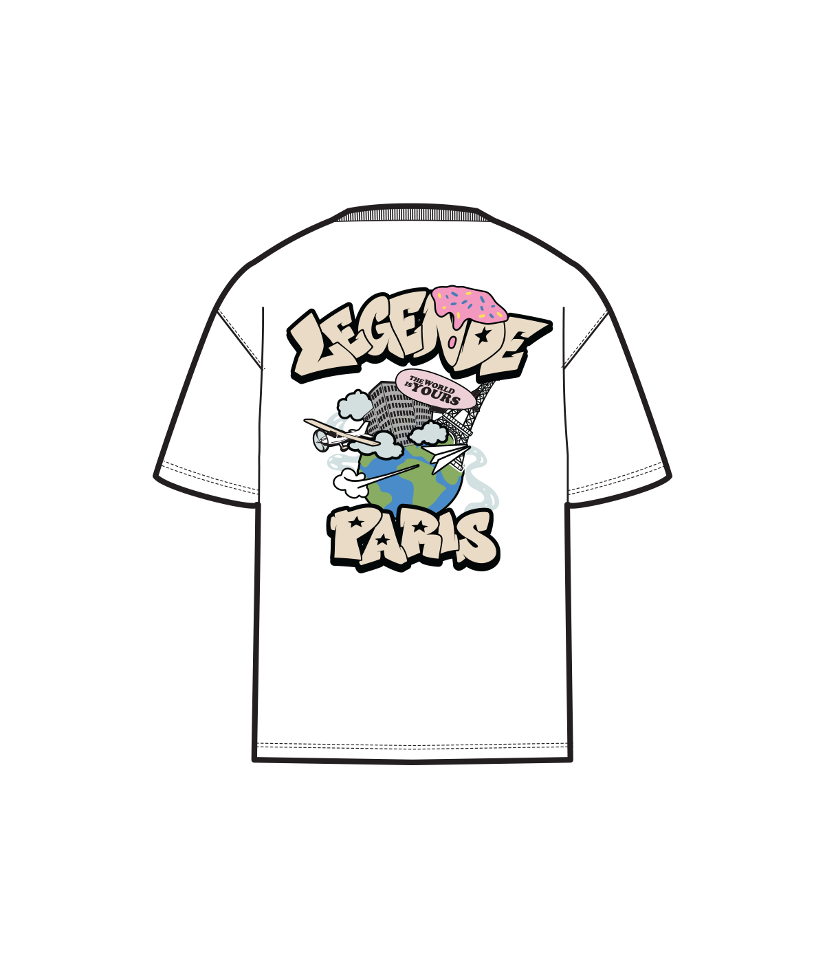 GRAFFITI ICE CREAM T-SHIRT - WHITE