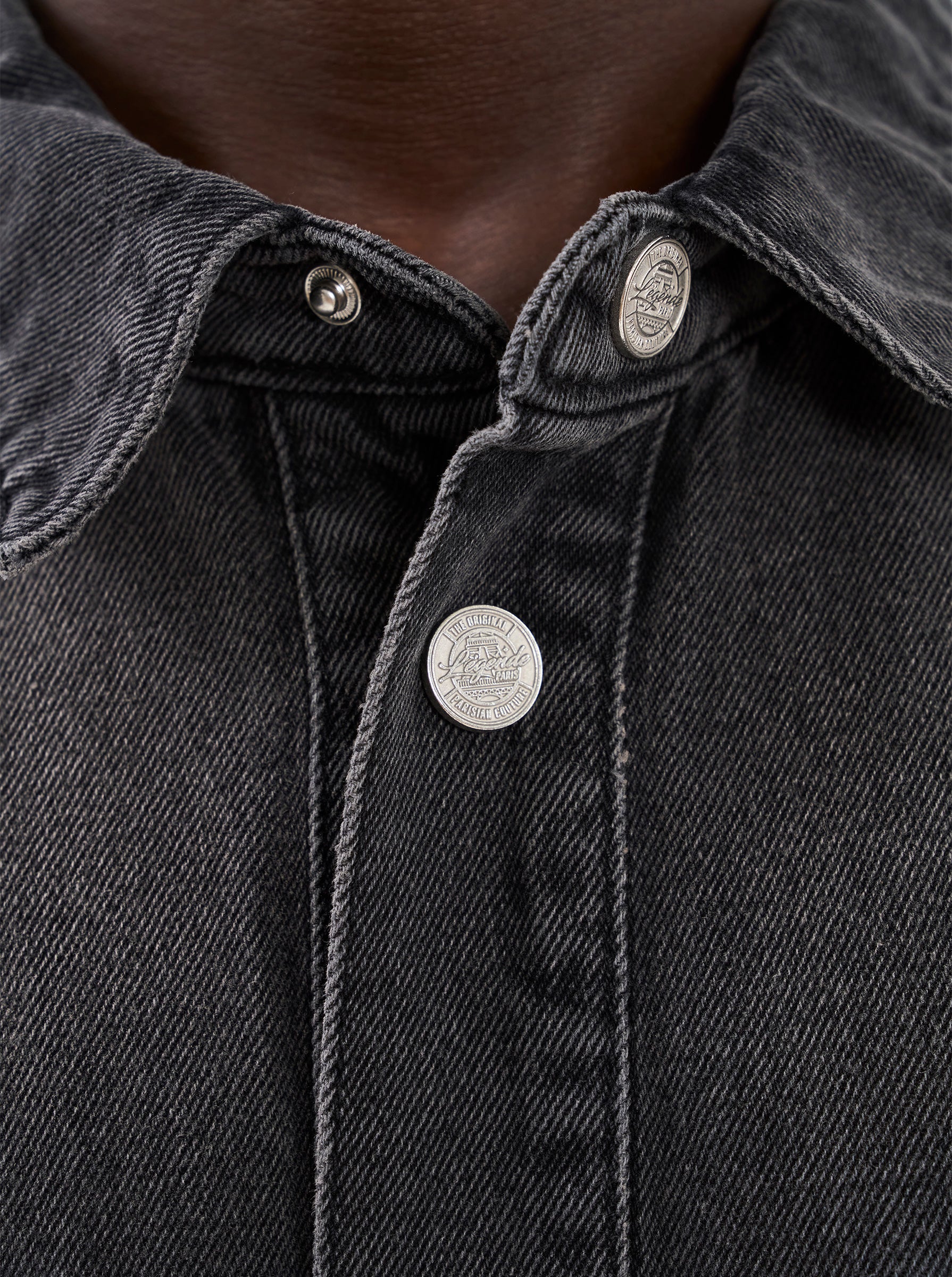 DENIM OVER-SHIRT - BLACK