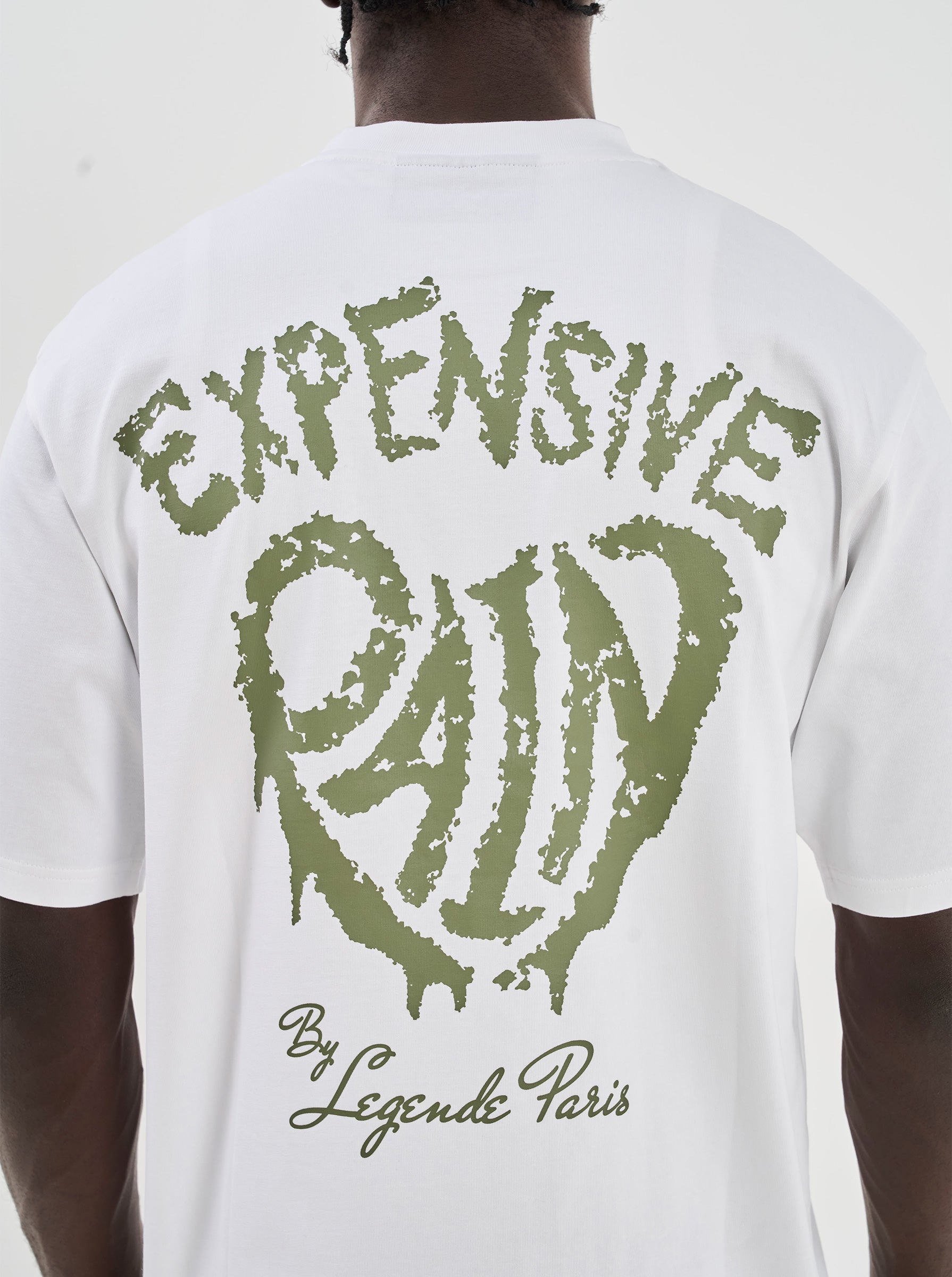 EXPENSIVE PAIN T-SHIRT - WHITE/KHAKI