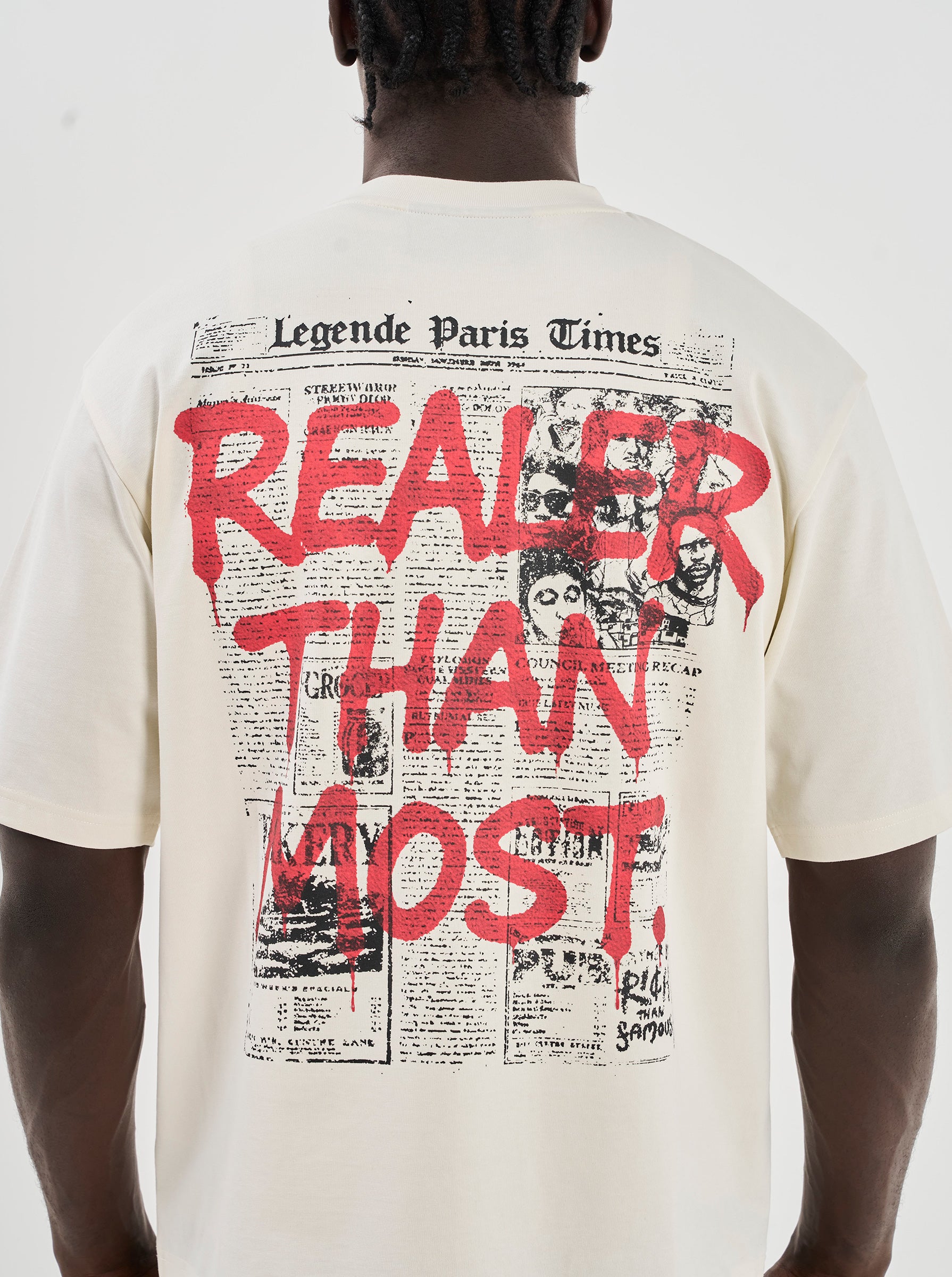 RTM NEWSPAPER T-SHIRT - OFF WHITE