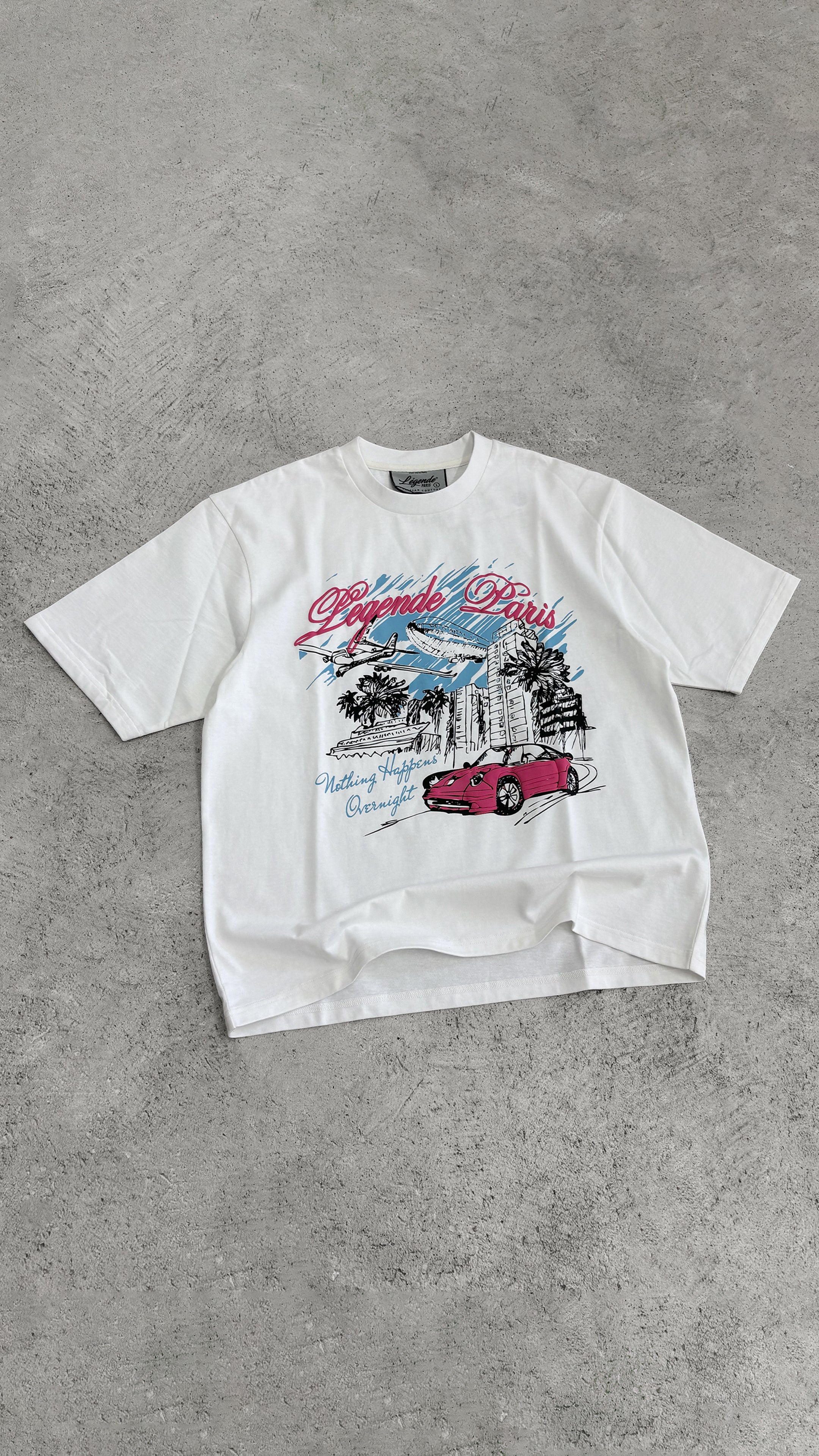 OVERNIGHT SKETCH T-SHIRT - WHITE